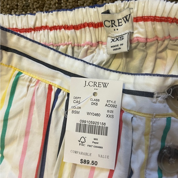 NWT J. Crew Striped A-line Skirt - Picture 3 of 3